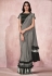 Grey lycra saree with blouse 21818