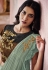 Sea green lycra festival wear saree 21822B