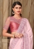 Pink silk festival wear saree 6304