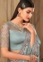 Grey silk saree with blouse 6309