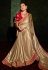 Kajal aggarwal beige georgette bollywood saree 5208