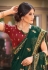 Green silk georgette saree with blouse 141803