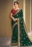 Green silk georgette saree with blouse 141803