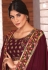 Maroon silk georgette festival wear saree 141808