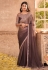 Brown silk festival wear saree 912