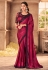 Magenta silk saree with blouse 915