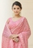 Pink georgette festival wear saree 9506