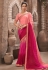 Peach chinon half and half saree 4002