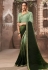 Pista green chinon half and half saree 4006