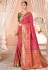 Magenta silk saree with blouse 13391