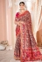 Wine silk festival wear saree 13398