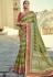 Light green silk saree with blouse 6102