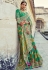Light green silk saree with blouse 6104