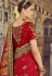 Red silk saree with blouse 6106