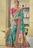 Sea green silk festival wear saree 6107