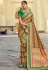 Yellow silk festival wear saree 6111