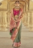 Green silk festival wear saree 6113