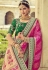 Magenta silk saree with blouse 6114