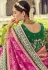 Magenta silk saree with blouse 6114