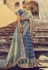 Blue silk festival wear saree 6115