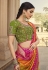 Magenta silk saree with blouse 10151