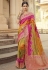 Magenta silk saree with blouse 10151