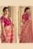 Pink silk saree with blouse 10161