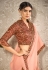 Peach silk saree with blouse 41908