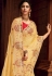 Yellow organza festival wear saree 1405