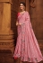 Pink organza festival wear saree 1407