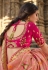 Pink silk festival wear saree 13375