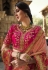 Pink silk festival wear saree 13375