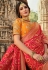 Red silk saree with blouse 13378