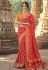 Red silk saree with blouse 13378