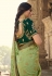 Pista green silk festival wear saree 13379