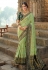 Pista green silk festival wear saree 13379
