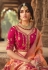 Peach silk saree with blouse 13380
