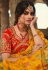 Yellow silk saree with blouse 13382