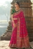 Magenta silk festival wear saree 13385