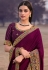 Purple silk saree with blouse 3905