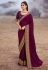 Purple silk saree with blouse 3905