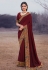 Wine silk festival wear saree 3908