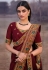 Wine silk festival wear saree 3908