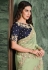 Light green organza saree with blouse 22005