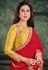 Red satin silk saree with blouse 22011