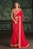 Red silk georgette festival wear saree 22022