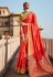 Red silk saree with blouse 111