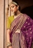 Purple silk saree with blouse 119