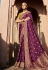 Purple silk saree with blouse 119
