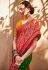 Green silk saree with blouse 15081